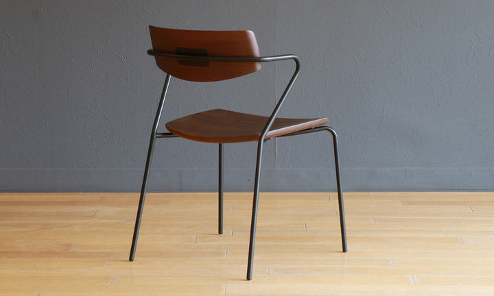 dual chair : stackable : Walnut
