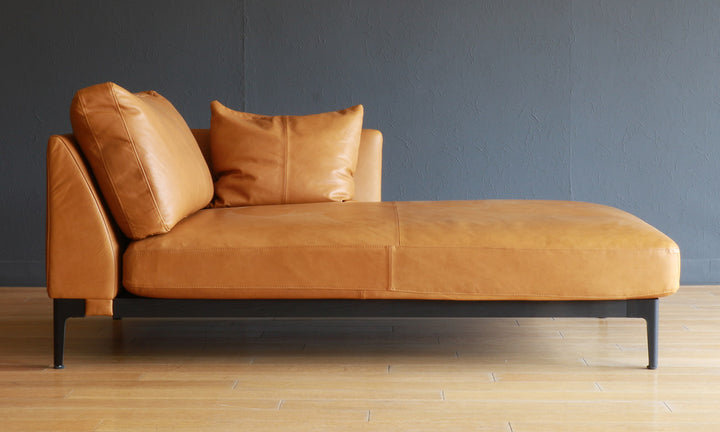 dual chaise long sofa leather